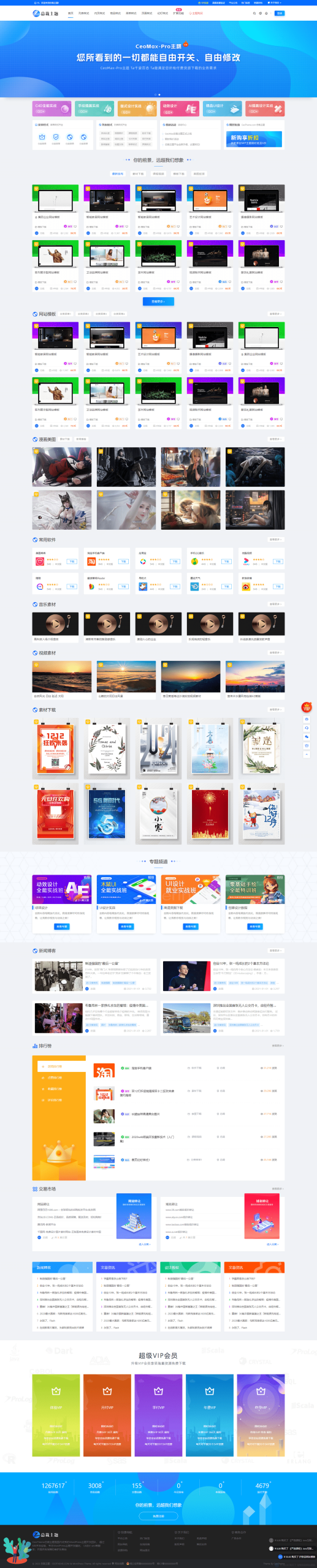 WordPress 资源展示型下载类主题 CeoMax-Pro_v7.6 开心版-七友源码