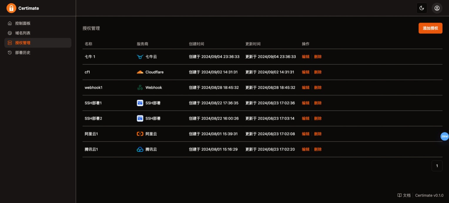 SSL证书管理系统工具网站源码,自动申请、部署SSL证书,并在证书即将过期时自动续期