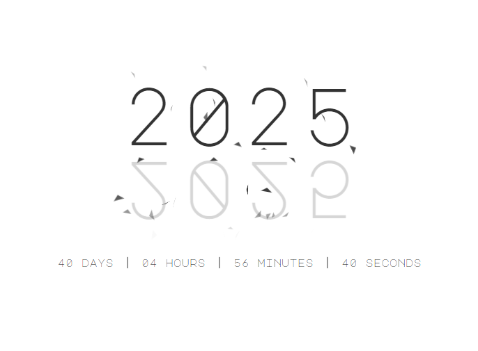 2025年新年倒计时动画效果HTML代码-七友源码