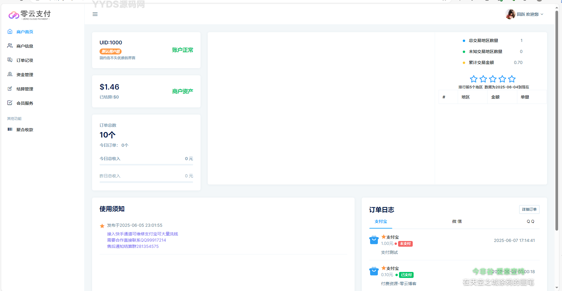 2025最新易支付模板源码 全开源 前台+用户中心+后台三合一-七友源码